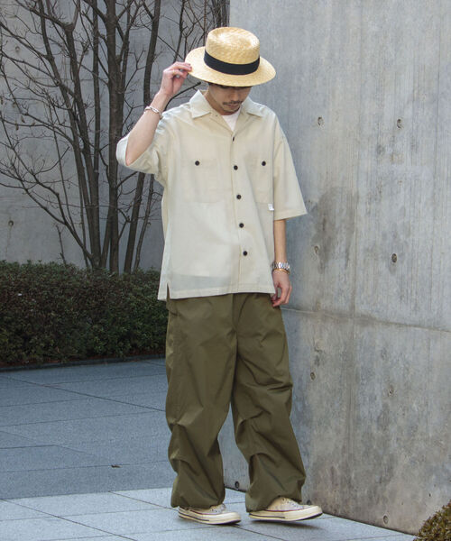 GLOSTER（グロスター）の「【WORK ABOUT/ワークアバウト】TROPICAL SHIRT トロピカルオープンカラーシャツ（シャツ/ブラウス・メンズ・キナリ/ブラック/グリーン/グレイッシュブルー・MEDIUM/LARGE）」の22枚目の写真