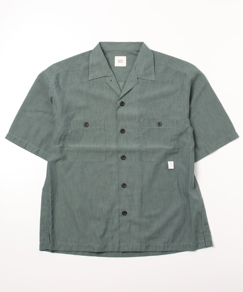 GLOSTER（グロスター）の「【WORK ABOUT/ワークアバウト】TROPICAL SHIRT トロピカルオープンカラーシャツ（シャツ/ブラウス・メンズ・キナリ/ブラック/グリーン/グレイッシュブルー・MEDIUM/LARGE）」の6枚目の写真