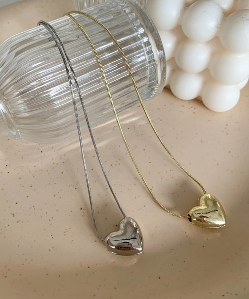 Birthday room(バースデイルーム)の「ハートモチーフネックレス / heart motif necklace(ネックレス・レディース・シルバー/ゴールド・FREE)」の6枚目の写真