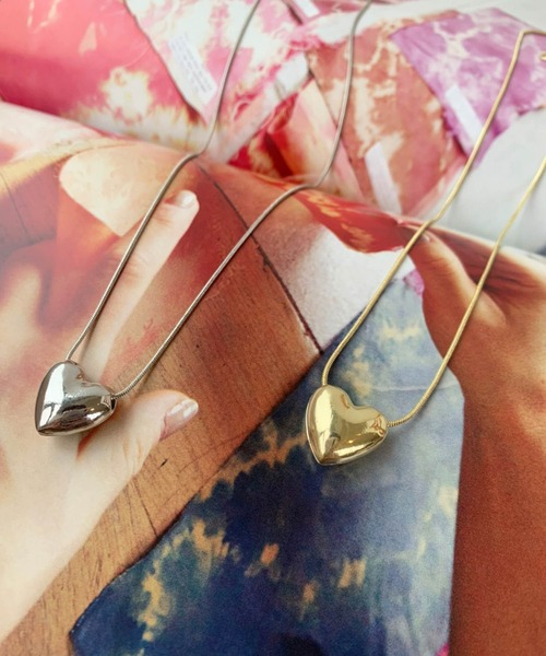 Birthday room(バースデイルーム)の「ハートモチーフネックレス / heart motif necklace(ネックレス・レディース・シルバー/ゴールド・FREE)」の3枚目の写真