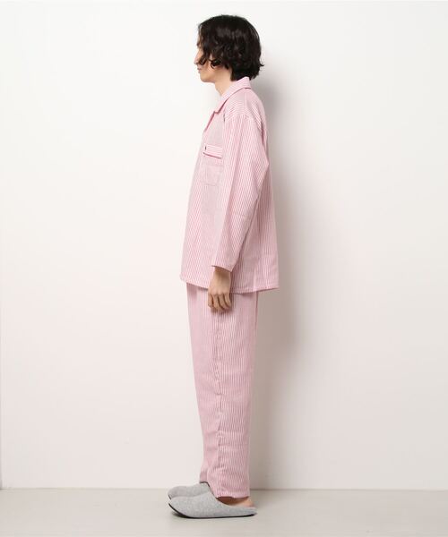 RUGGEDWORKS(ラゲッドワークス)の「【完売】《POLO BCS》綿100% ガーゼ ストライプ パジャマ(ルームウェア/パジャマ・メンズ・レッド/ブルー・LL/M/L)」の3枚目の写真