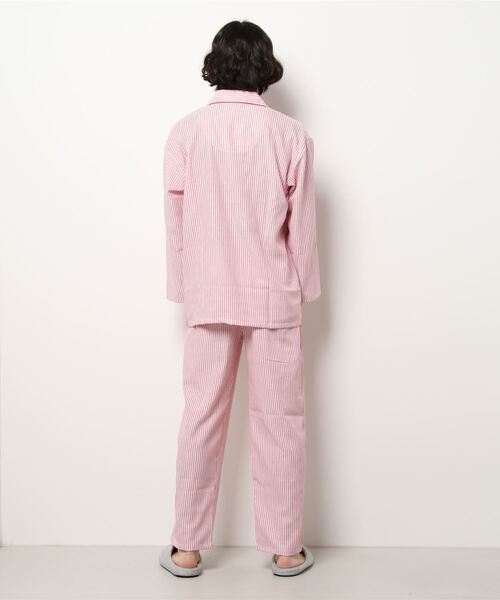 RUGGEDWORKS(ラゲッドワークス)の「【完売】《POLO BCS》綿100% ガーゼ ストライプ パジャマ(ルームウェア/パジャマ・メンズ・レッド/ブルー・LL/M/L)」の4枚目の写真