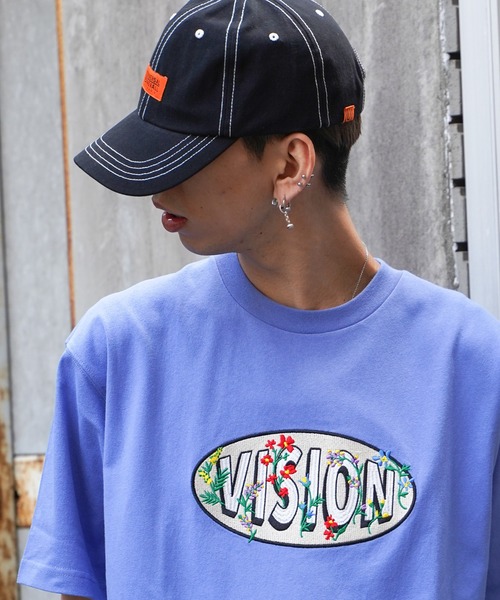 UNIVERSAL OVERALL（ユニバーサルオーバーオール）の「UNIVERSAL OVERALL ユニバーサルオーバーオール ヘリンボーン配色ステッチキャップ（キャップ・メンズ・ベビーピンク/ライラック/ブラック/オフホワイト/ライトブルー・フリー）」の14枚目の写真