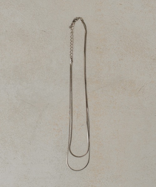 Kastane(カスタネ)の「【fiw.】スネーク2連ネックレス(ネックレス・レディース・シルバー/ゴールド・FREE)」の1枚目の写真