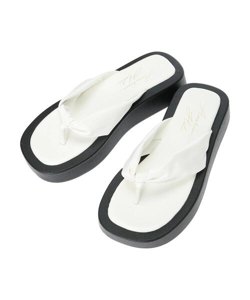 AMERICAN HOLIC（アメリカンホリック）の「厚底トングサンダル（サンダル・レディース・アイボリー/ブラック・S/M/L）」の22枚目の写真
