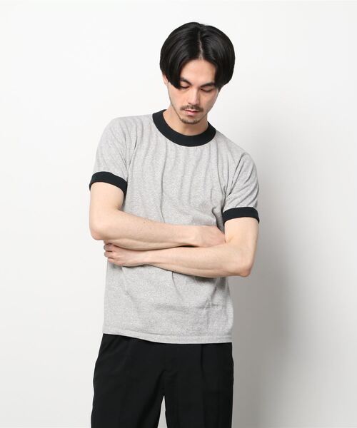 Goodwear(Since1983)（グッドウェア）の「S/S RINGER TEE / ショートスリーブ リンガーT（Tシャツ/カットソー・メンズ・ホワイト/ホワイト×グリーン/ホワイト×ブラック/ホワイト×ネイビー/グレー系その他3/ライトブルー/オレンジ系その他/パープル系その他/スミクロ/ネイビー/ナチュラル/グレー系その他/ブラック・MEDIUM/X-LARGE/LARGE）」の8枚目の写真