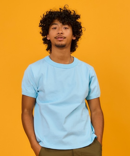 Goodwear(Since1983)（グッドウェア）の「S/S RINGER TEE / ショートスリーブ リンガーT（Tシャツ/カットソー・メンズ・ホワイト/ホワイト×グリーン/ホワイト×ブラック/ホワイト×ネイビー/グレー系その他3/ライトブルー/オレンジ系その他/パープル系その他/スミクロ/ネイビー/ナチュラル/グレー系その他/ブラック/スカイブルー/グレー系その他5/ミント・MEDIUM/X-LARGE/LARGE）」の13枚目の写真