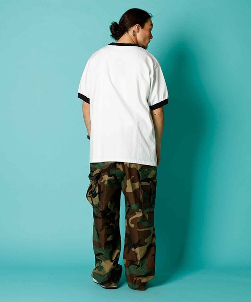 Goodwear(Since1983)（グッドウェア）の「S/S RINGER TEE / ショートスリーブ リンガーT（Tシャツ/カットソー・メンズ・ホワイト/ホワイト×グリーン/ホワイト×ブラック/ホワイト×ネイビー/グレー系その他3/ライトブルー/オレンジ系その他/パープル系その他/スミクロ/ネイビー/ナチュラル/グレー系その他/ブラック・MEDIUM/X-LARGE/LARGE）」の15枚目の写真