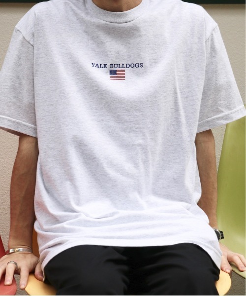 SUNNY SPORTS(サニースポーツ)の「SUNNY SPORTS / サニースポーツ YALE AMERICAN FLAG SS TEE イェール大学 アメリカンフラッグTシャツ(Tシャツ/カットソー・メンズ・ネイビー/ブラック/ライトグレー/ホワイト・MEDIUM/XX-LARGE/X-LARGE/LARGE)」の11枚目の写真