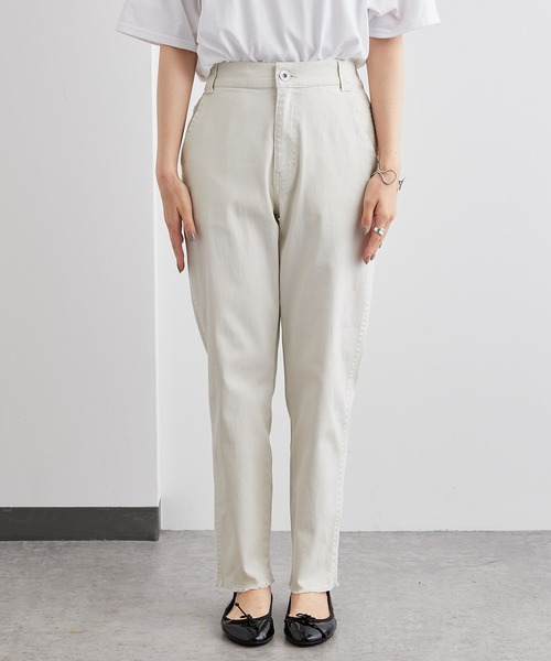 PUAL CE CIN（ピュアルセシン）の「ストレッチデニムパンツ（デニムパンツ・レディース・インディゴブルー/ブルー/アイボリー・FREE）」の9枚目の写真