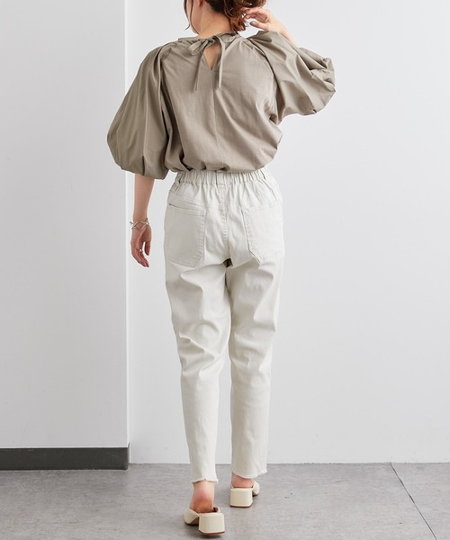 PUAL CE CIN（ピュアルセシン）の「ストレッチデニムパンツ（デニムパンツ・レディース・インディゴブルー/ブルー/アイボリー・FREE）」の17枚目の写真