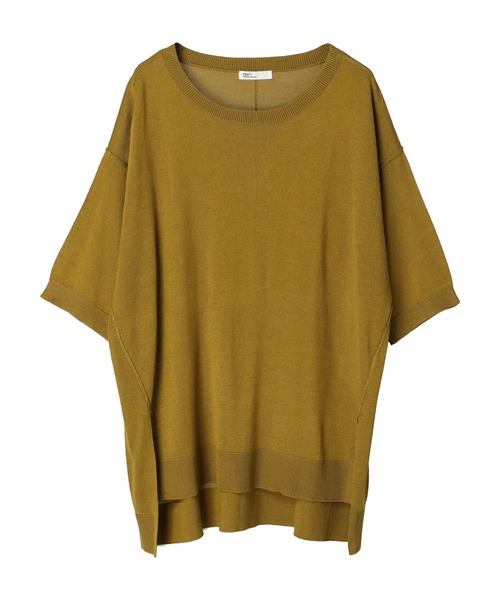 CRAFT STANDARD BOUTIQUE(クラフトスタンダードブティック)の「クルーネックスリット半袖ニットプルオーバー *◆(ニット/セーター・レディース・グレイッシュベージュ/ブラック/マスタード/レッド/ブラウン・FREE)」の15枚目の写真