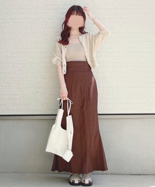 WEGO（ウィゴー）の「WEGO/2WAYパフスリーブカーディガン（カーディガン/ボレロ・レディース・グリーン/アイボリー・FREE）」の4枚目の写真