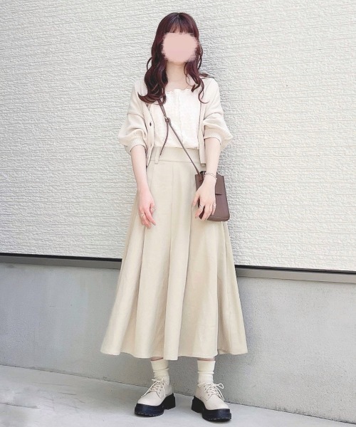 WEGO（ウィゴー）の「WEGO/2WAYパフスリーブカーディガン（カーディガン/ボレロ・レディース・グリーン/アイボリー・FREE）」の19枚目の写真