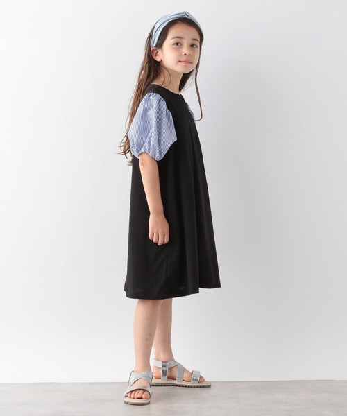 BRIEFING ベージュ 半袖ワンピース セール】DRY/袖布帛ワンピース半袖/キッズ/294613（ワンピース