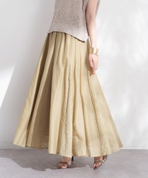 earth music&ecology | コットンレース切替フレアスカート(スカート)