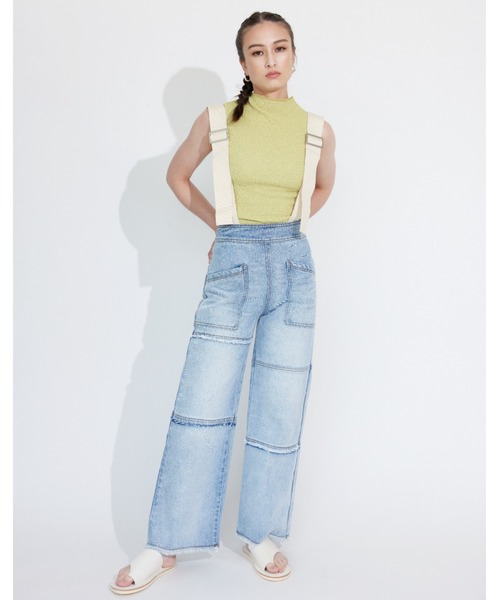 ALEXIA STAM(アリシアスタン)の「Sleeveless High Neck Top/スリーブレスハイネックトップ(Tシャツ/カットソー・レディース・ベージュ/オフホワイト/グリーン系その他・FREE)」の13枚目の写真