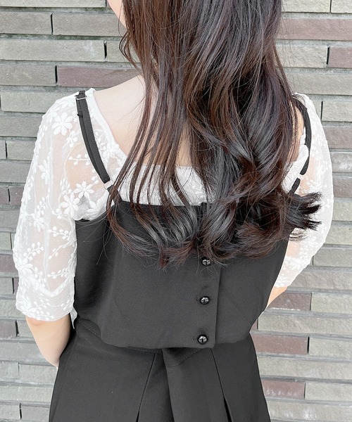 Rmine（アールマイン）の「ビッグリボンショートキャミ（キャミソール・レディース・ブラック/ホワイト・FREE）」の8枚目の写真