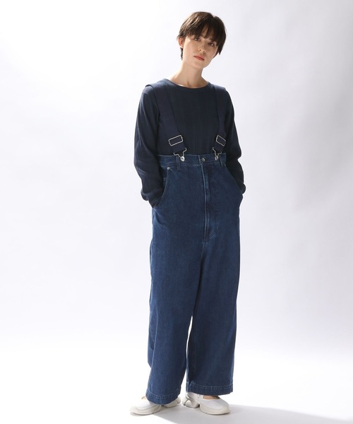 niko and...（ニコアンド）の「[niko and ...JEANS 2022AW]サス付きワイドパンツ（デニムパンツ・レディース・ブルー/ライトブルー・MEDIUM/LARGE）」の14枚目の写真