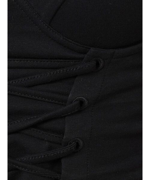 GYDA（ジェイダ）の「コルセットデザイン スウェットビスチェ（キャミソール・レディース・ブラック/オフホワイト・FREE）」の20枚目の写真