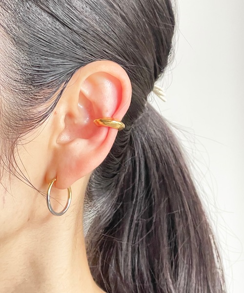 セール】wiwa:STAINLESS STREAMLINE EAR CUFF ステンレス 流線型