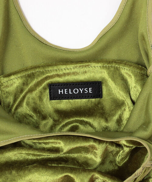 Ray BEAMS（レイビームス）の「HELOYSE / クラッシュ ベロア トートバッグ（トートバッグ・レディース・ブラック/ライム・ONE SIZE）」の20枚目の写真