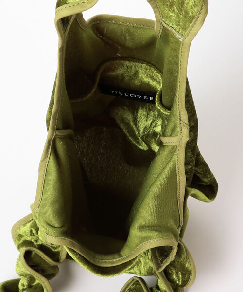 Ray BEAMS（レイビームス）の「HELOYSE / クラッシュ ベロア トートバッグ（トートバッグ・レディース・ブラック/ライム・ONE SIZE）」の21枚目の写真
