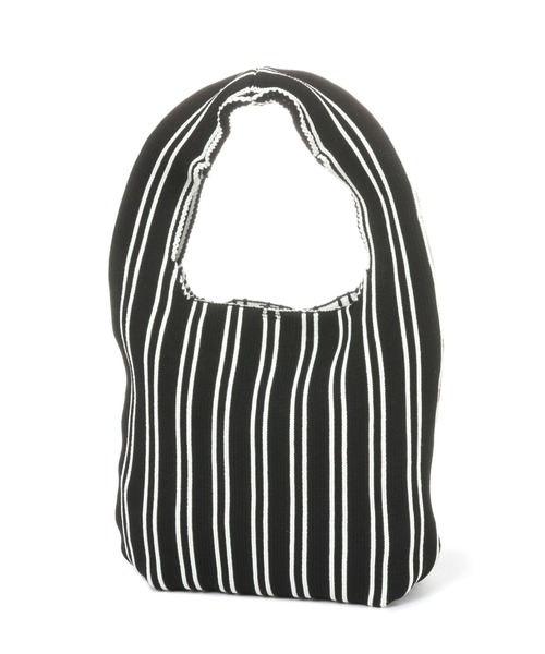 studio CLIP（スタディオクリップ）の「軽いニットトートバッグ（トートバッグ・レディース・ブラック/ネイビー/イエロー/グリーン・FREE）」の2枚目の写真