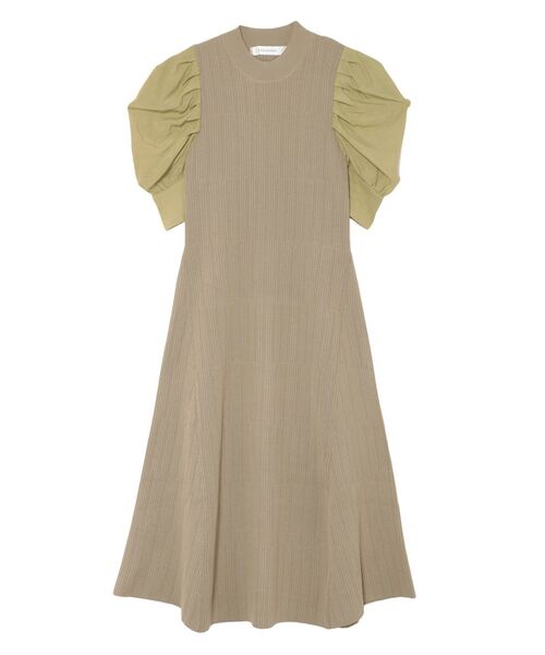 LAGUNAMOON（ラグナムーン）の「タックスリーブドッキングニットワンピース（ワンピース・レディース・ブラック/ベージュ/カーキ・SMALL/MEDIUM）」の14枚目の写真