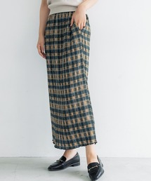coca（coca） | チェック柄楊柳プリーツスカート(スカート)