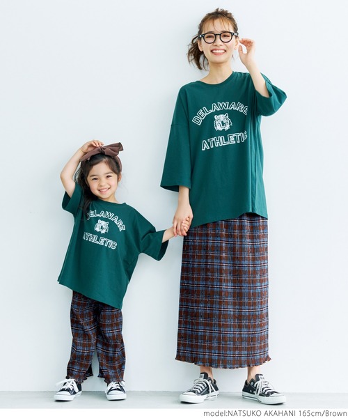 coca(coca)(コカ)の「チェック柄楊柳プリーツスカート(スカート・レディース・ブラウン/グリーン・ONE SIZE)」の7枚目の写真