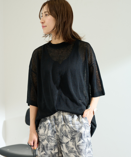 FRAMeWORK（フレームワーク）の「シアーTシャツ（ニット/セーター