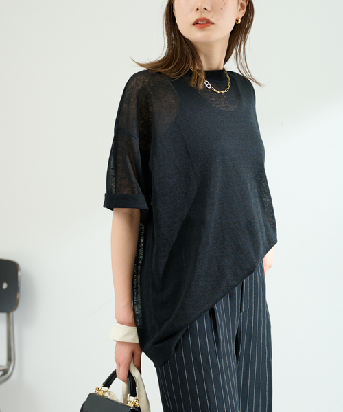 FRAMeWORK（フレームワーク）の「シアーTシャツ（ニット/セーター