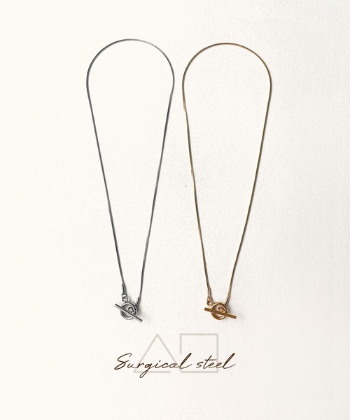 CEMONEMO(セモネモ)の「【金属アレルギー対応】 スネークチェーン マンテル ネックレス / サージカルステンレス(ネックレス・レディース・シルバー/ゴールド・FREE)」の8枚目の写真