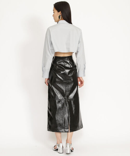 Ray BEAMS（レイビームス）の「Ray BEAMS / パテント フェイクレザー スカート（スカート・レディース・ブラック/ベージュ・0/1）」の15枚目の写真