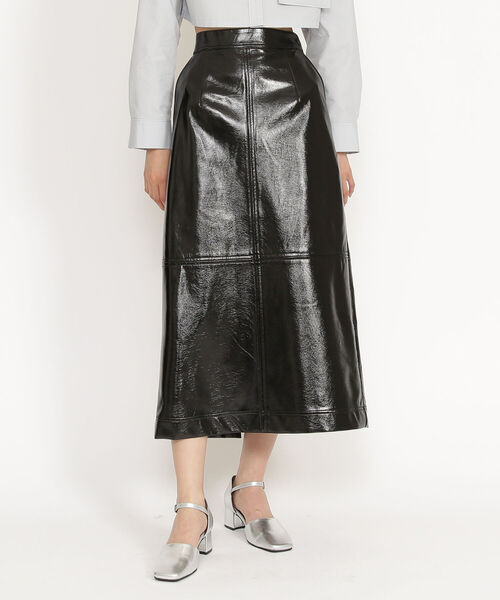 Ray BEAMS（レイビームス）の「Ray BEAMS / パテント フェイクレザー スカート（スカート・レディース・ブラック/ベージュ・0/1）」の16枚目の写真