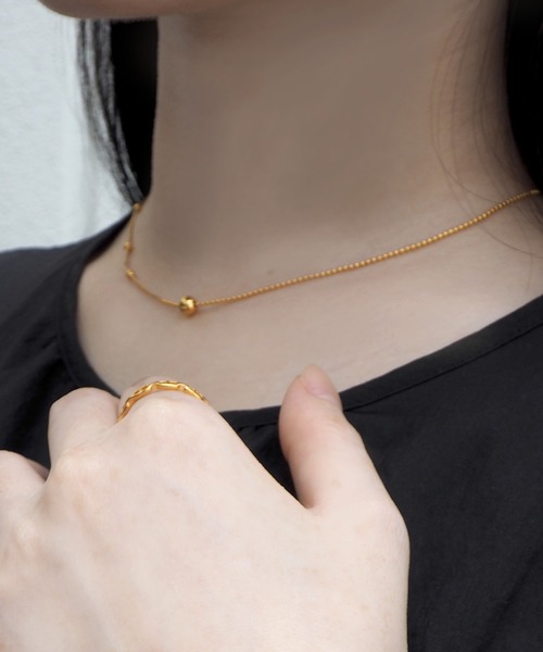 Jenny BY IMMANOEL(ジェニーバイイマノエル)の「silver925 ボールチェーン×チェーンコンビネックレス(ネックレス・レディース・シルバー/ゴールド・FREE)」の1枚目の写真