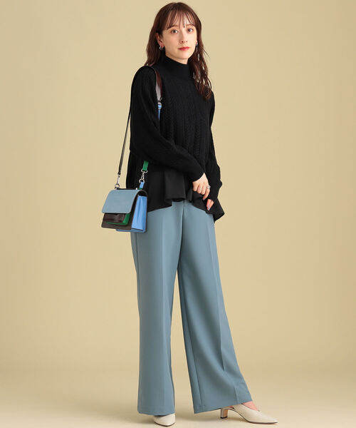 Ray BEAMS（レイビームス）の「Ray BEAMS / バック プリーツ ケーブル ハイネック ニット（ニット/セーター・レディース・オフホワイト/ブラック/ベージュ・ONE SIZE）」の15枚目の写真