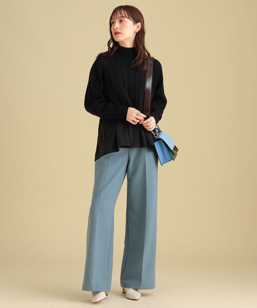 Ray BEAMS（レイビームス）の「Ray BEAMS / バック プリーツ ケーブル ハイネック ニット（ニット/セーター・レディース・オフホワイト/ブラック/ベージュ・ONE SIZE）」の16枚目の写真