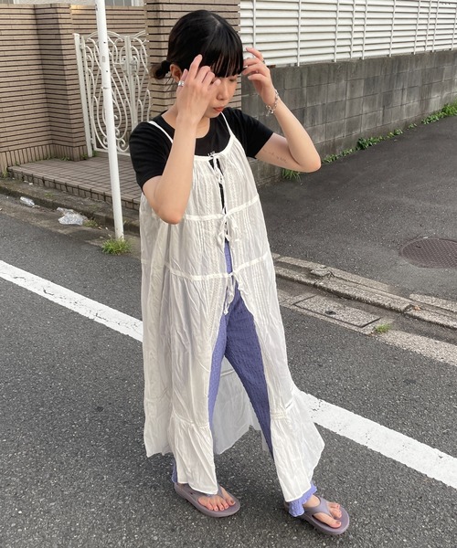 DuKKah（デュカ）の「Dukkah/【低身長向け】ストレートイージーパンツ（スラックス・レディース・ブラック/パープル/マスタード/ダークグリーン/ピンク系その他・X-SMALL）」の12枚目の写真