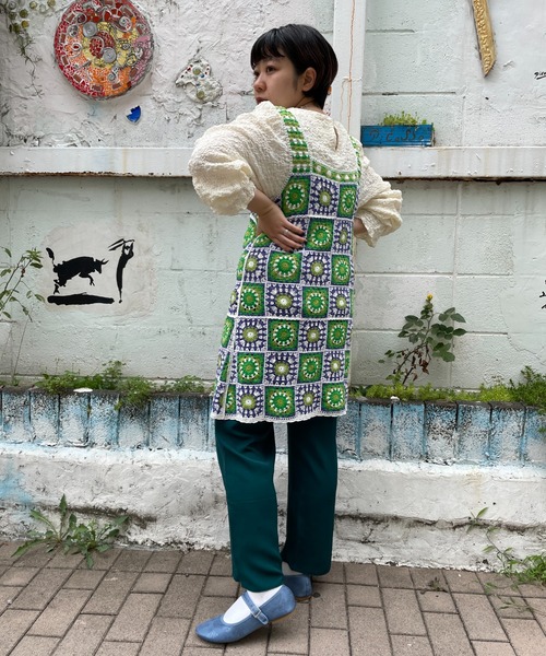 DuKKah（デュカ）の「Dukkah/【低身長向け】ストレートイージーパンツ（スラックス・レディース・ブラック/パープル/マスタード/ダークグリーン/ピンク系その他・X-SMALL）」の19枚目の写真