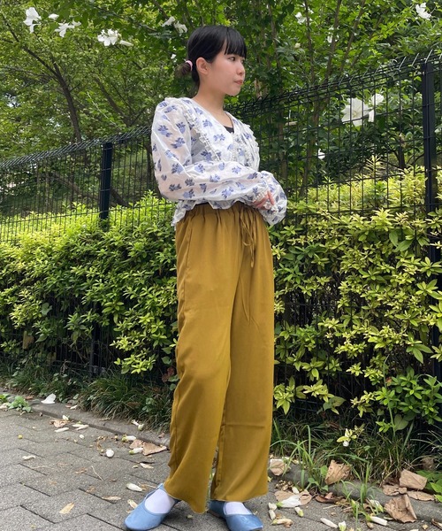 DuKKah（デュカ）の「Dukkah/【低身長向け】ストレートイージーパンツ（スラックス・レディース・ブラック/パープル/マスタード/ダークグリーン/ピンク系その他・X-SMALL）」の20枚目の写真