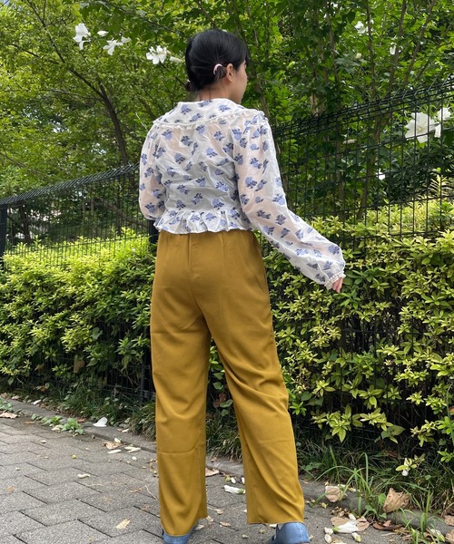 DuKKah（デュカ）の「Dukkah/【低身長向け】ストレートイージーパンツ（スラックス・レディース・ブラック/パープル/マスタード/ダークグリーン/ピンク系その他・X-SMALL）」の22枚目の写真