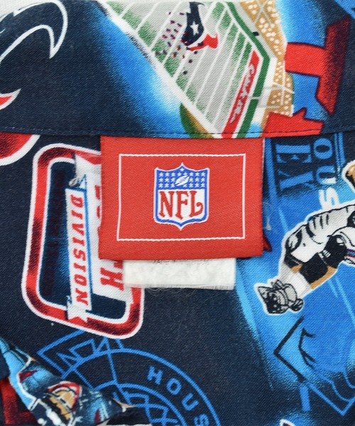NFL(ナショナルフットボールリーグ )の「【ヴィンテージ古着】NFL 総柄 レーヨン オープンカラーシャツ(シャツ/ブラウス・メンズ・ブラック・X-LARGE)」の2枚目の写真