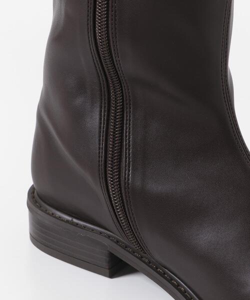 SENSE OF PLACE by URBAN RESEARCH（センスオブプレイスバイアーバンリサーチ）の「スクエアトウセンターシームロングブーツ（ブーツ・レディース・ブラック/アイボリー/ブラウン・SMALL/MEDIUM/LARGE）」の9枚目の写真