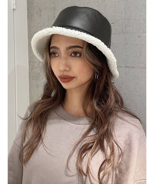 GYDA（ジェイダ）の「Reversible バケットハット（ハット・レディース・ブラック/その他1/オフホワイト・FREE）」の2枚目の写真