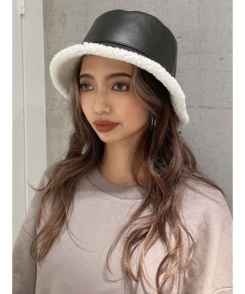 GYDA（ジェイダ）の「Reversible バケットハット（ハット・レディース・ブラック/その他1/オフホワイト・FREE）」の4枚目の写真