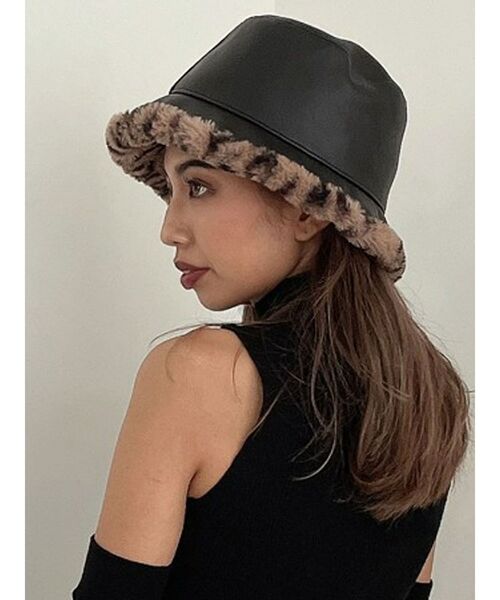 GYDA（ジェイダ）の「Reversible バケットハット（ハット・レディース・ブラック/その他1/オフホワイト・FREE）」の8枚目の写真