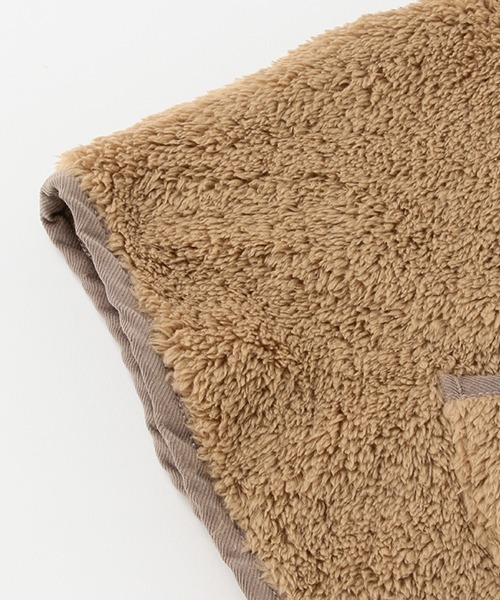 petit main（プティマイン）の「【抗菌防臭】2WAYアニマルボアケープ（ポンチョ・キッズ・モカ/アイボリー/ライトピンク・FREE）」の5枚目の写真