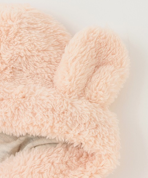 petit main（プティマイン）の「【抗菌防臭】2WAYアニマルボアケープ（ポンチョ・キッズ・モカ/アイボリー/ライトピンク・FREE）」の13枚目の写真